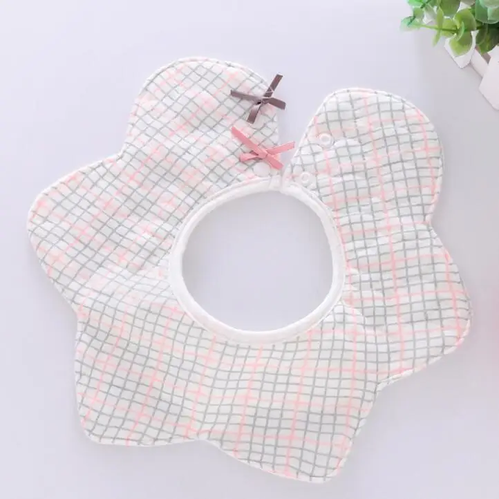 06 Baby Bibs Cotton Waterproof 360 degree Baby Girls Bibs Flower Saliva Towel Children's Bib Rice Bowl 0-12M - Цвет: 06