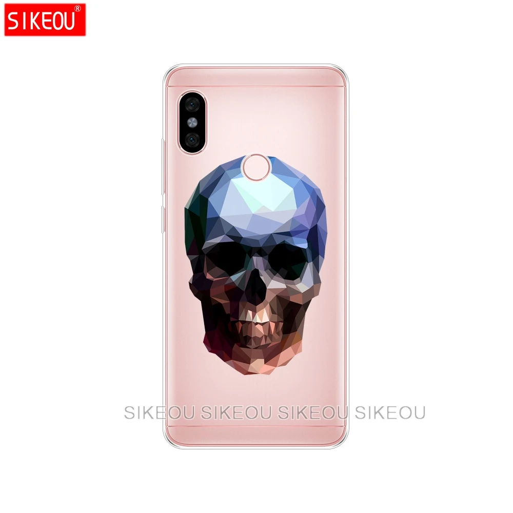 Silicone Cover phone Case for Xiaomi redmi S2 Y2 6 5 2 3 3s pro PLUS note 4 4X 4A 5A 6A soft tpu Flower Skull coque clear |