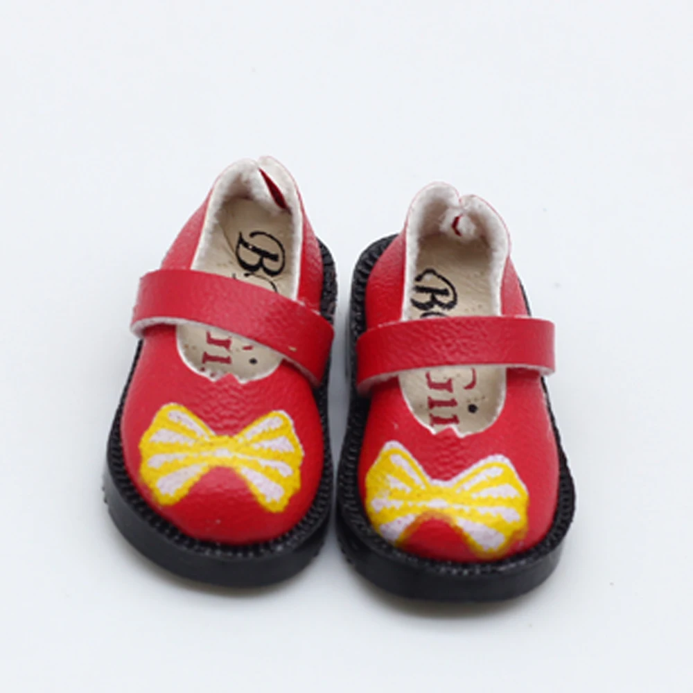 3 2 см 1/8 обувь с бантом принтом для кукол BJD Blyth Pullip Licca Lati 1/6|for bjd|shoes for blythe1/6 shoes |