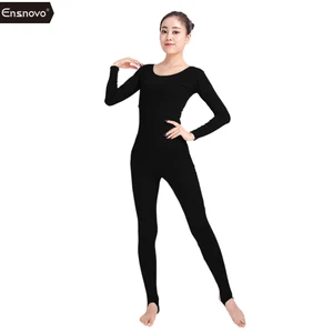 Костюмы для танцев и гимнастики Ensnovo, леопардовый комбинезон для женщин, нейлон, гимнастическое трико из спандекса