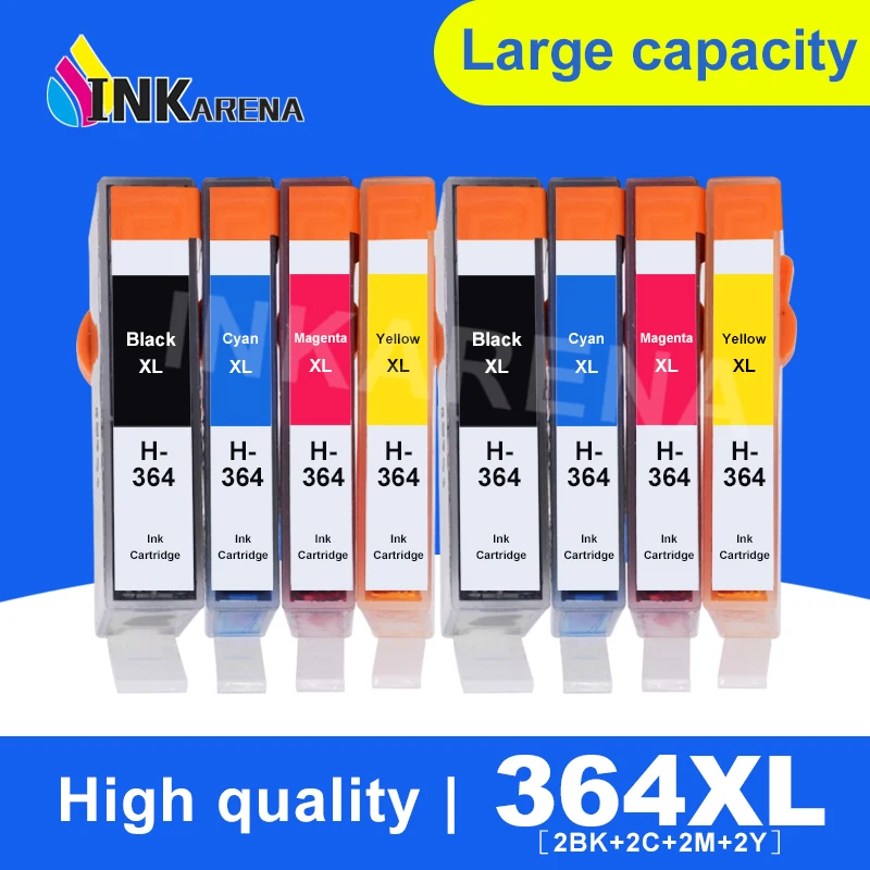 INKARENA Совместимость 364XL 364 XL Цвет переработанного чернильного картриджа для HP