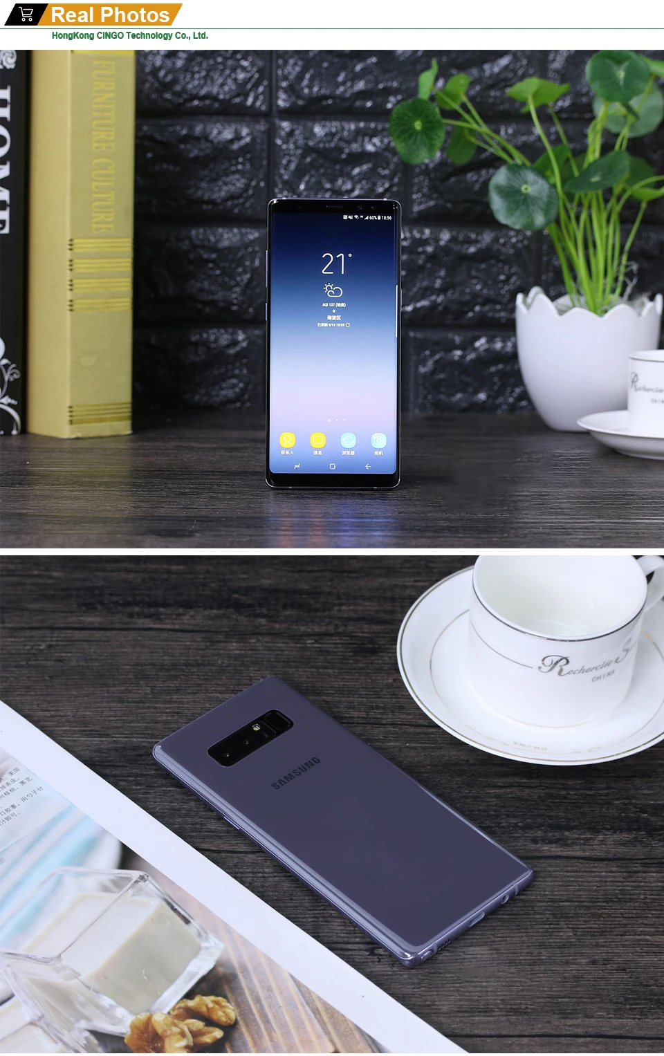 samsung Galaxy Note 8, 6,3 дюймов, четыре ядра, 6 ГБ ОЗУ, 64 Гб ПЗУ, двойная задняя камера, 12 Мп, 3300 мА/ч, разблокированный смартфон