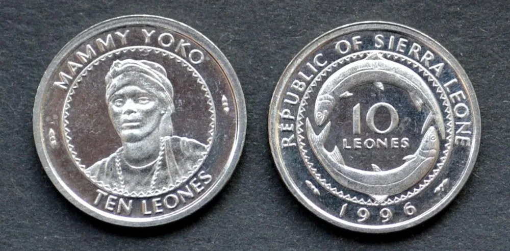 Sierra Leone 10 Leones Coin Africa 100% настоящие и оригинальные монеты для личной коллекции