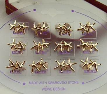 JC5334 New Style 14k Rose Gold Plated Stud Earrings Exquisite Cute Sea Star Shaped | Украшения и аксессуары