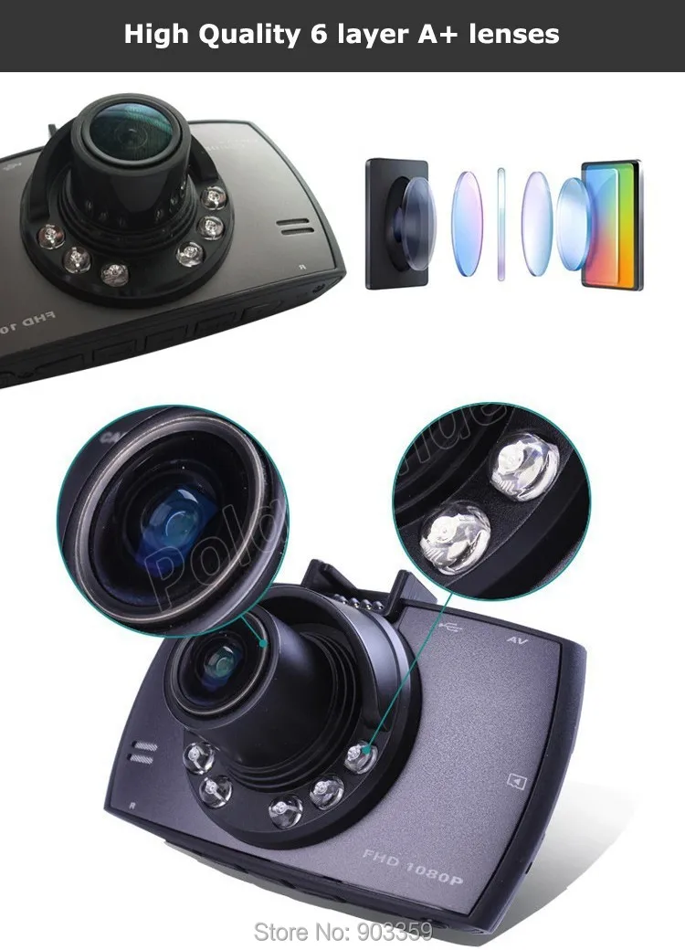 2015 хит продаж Автомобильный видеорегистратор G30 2 7 &quotFull 1080P камера рекордер 170