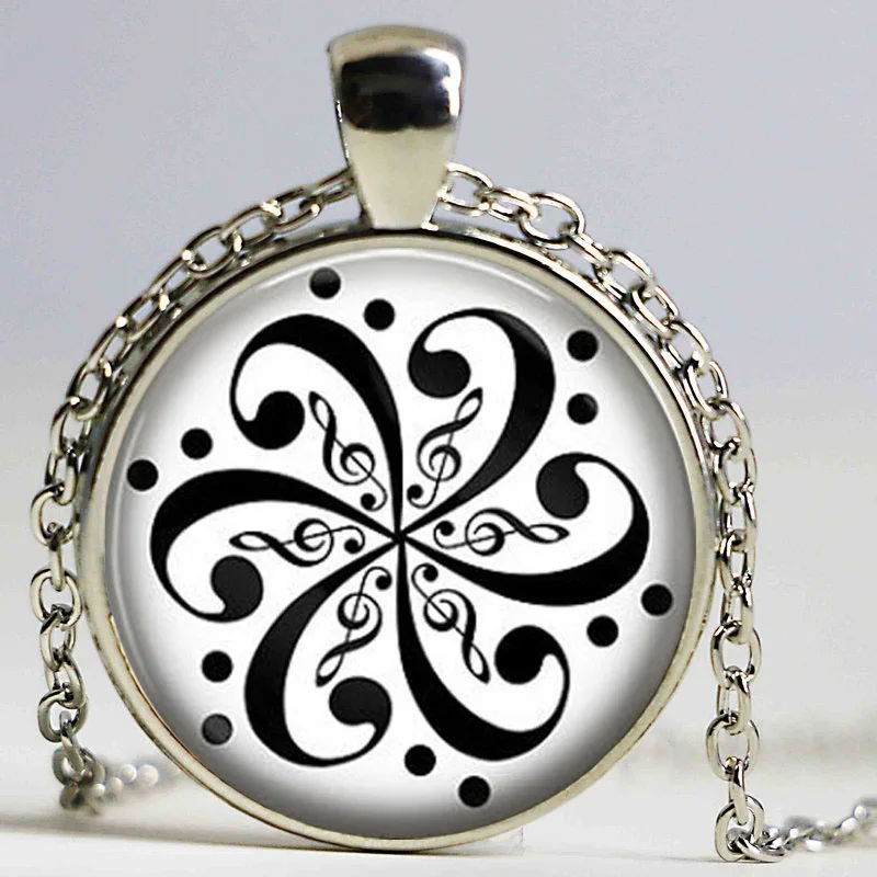 Бесплатная доставка подвеска ручной работы в виде скрипичного ключа и баса кулон