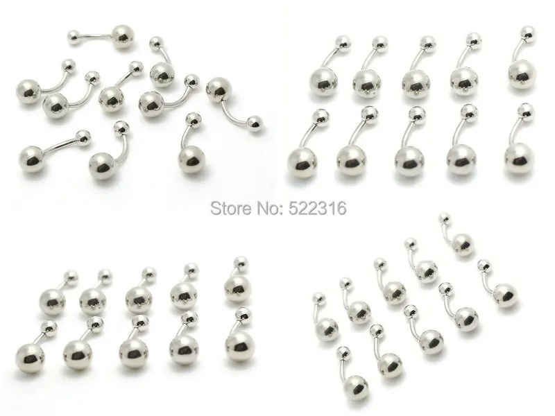 10 шт. серебряные черные синие золотые радужные кольца на живот из нержавеющей