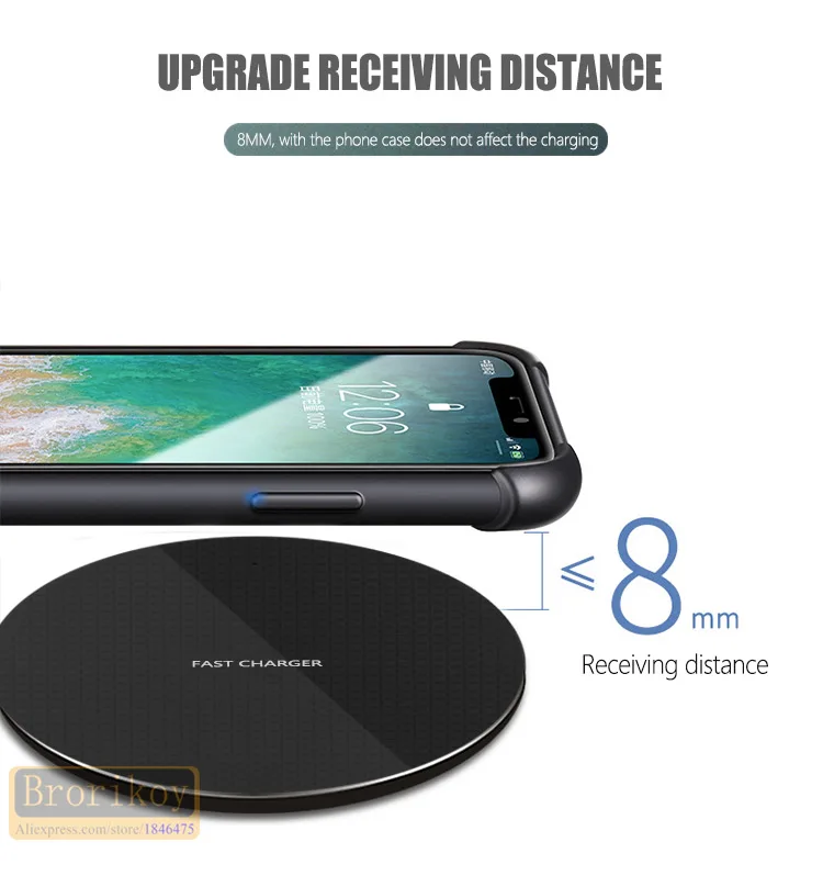 Новое беспроводное быстрое зарядное устройство Qi 10W для samsung S9 S10 huawei iPhone XS Max Mater Быстрый Телефон беспроводной зарядный кронштейн адаптер
