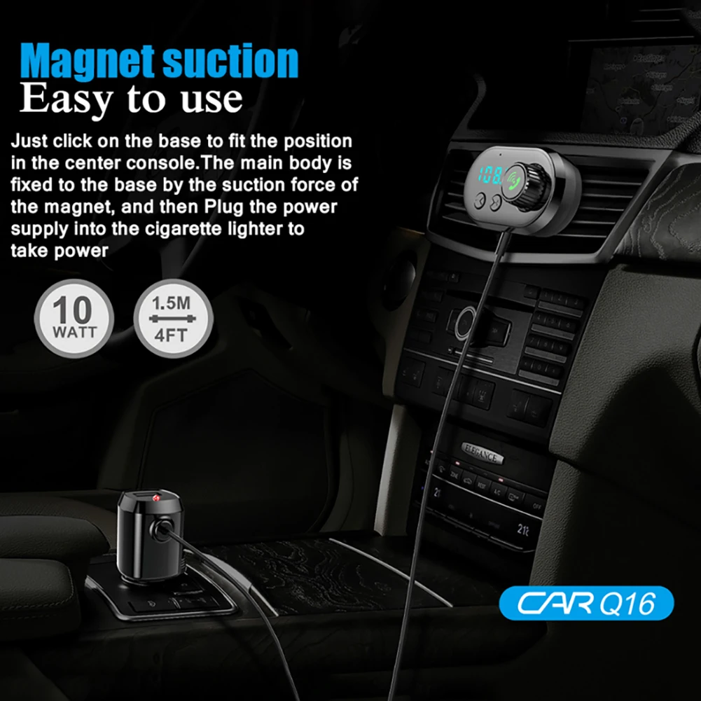 Car MP3 Bluetooth TF Player Q16 Aroma Purifier 3.1A Fast charger Kit modulator stereo Wireless Handsfree FM t | Автомобили и