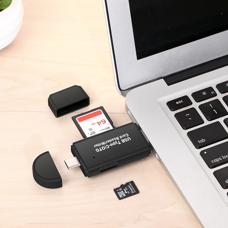 3 в 1 OTG кардридер type C/micro USB/USB Кардридер высокоскоростной USB2.0 Универсальный TF/SD для Android Компьютерный удлинитель-переходник