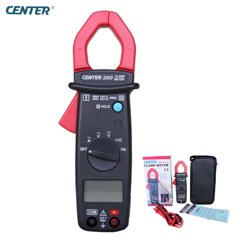 

CENTER-200 Pocket size Digital Mini Clamp Meter with Data Hold Function
