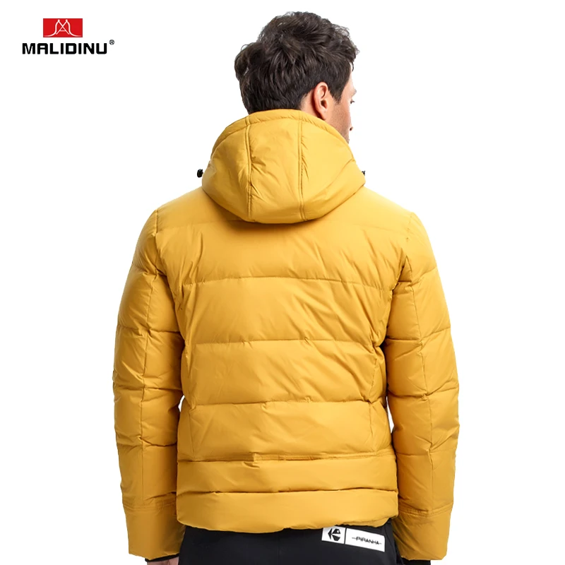 MALIDINU 2022 Men Down Jacket Winter Down Coat Brand Thick Warm Jacket Men Winter Down Parka Detachable Hood Big Size Outwear