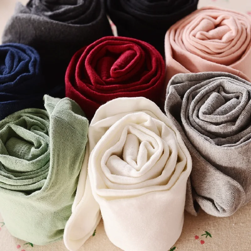 Однотонные хлопковые леггинсы для девочек детские колготки 3 4 5 6 7 8 9 10 11 12 лет