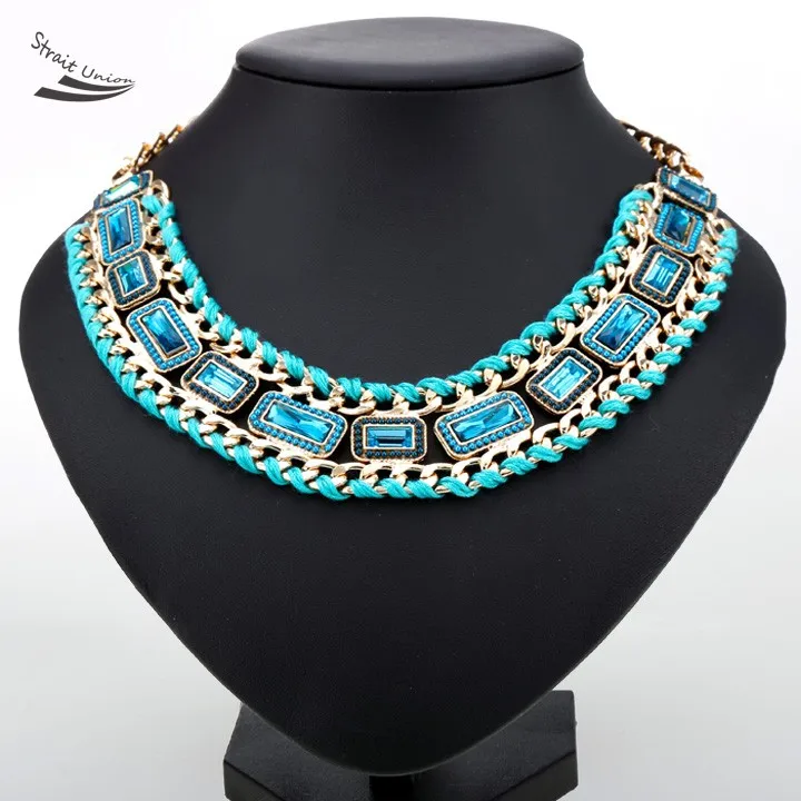 Горный хрусталь ожерелье женщины цепи колье нагрудник прямая поставка 36 |