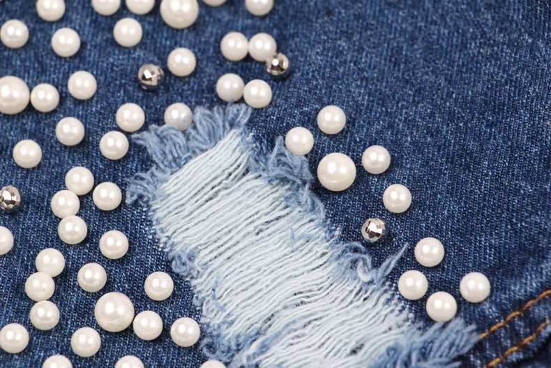 Новый стиль 2017 промытая джинсовая куртка Женская Модная Джинсовая с длинными