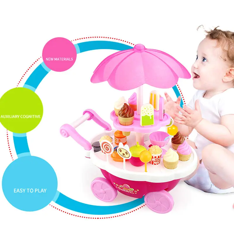 Моделирование детских игрушек Мини конфеты мороженое тележка магазин ролевые
