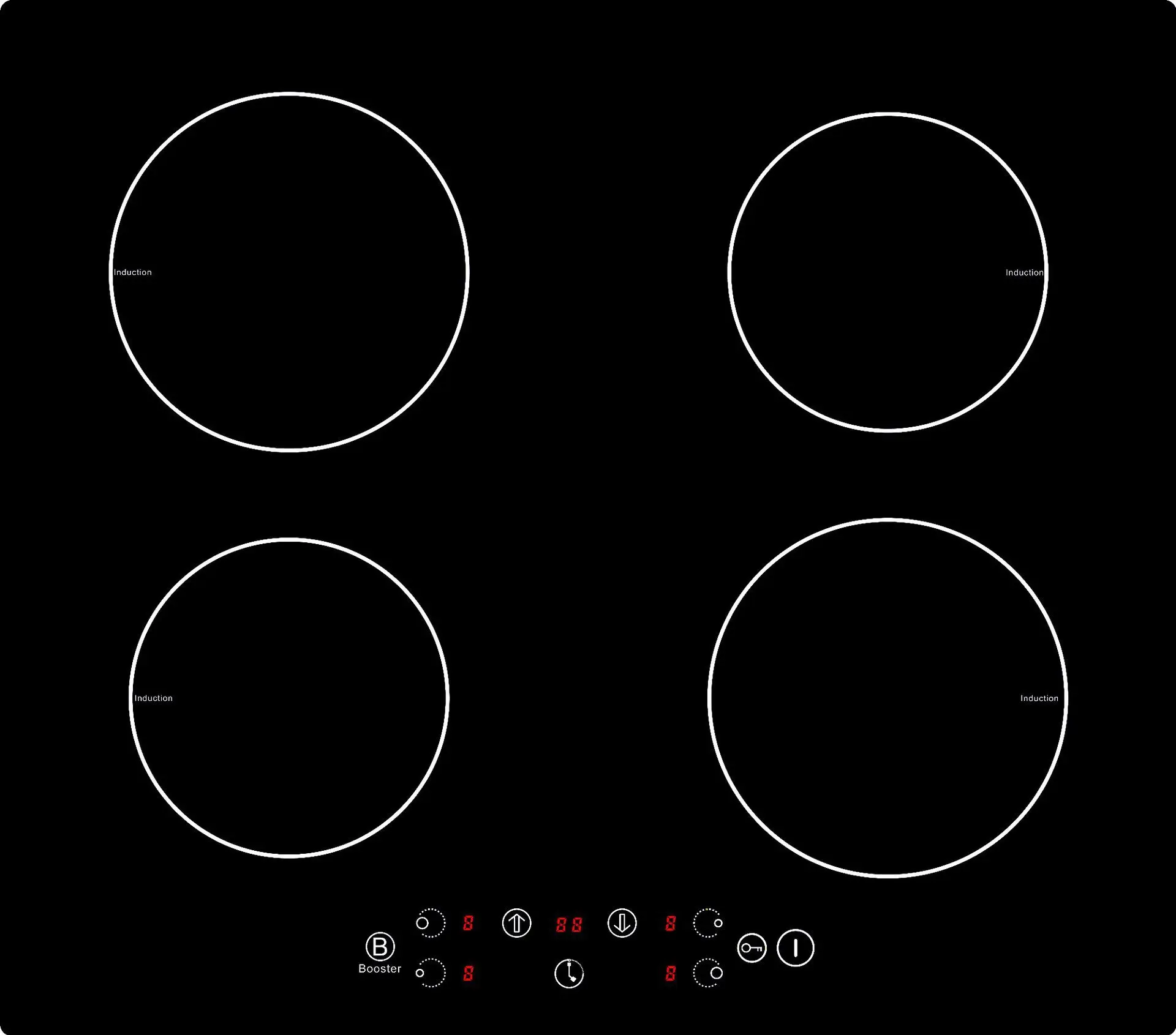 Commercial High-power 4-cooker Built-in Electric Induction Cooker Home Appliances Kitchen Embedded Ranges Hobs | Бытовая техника