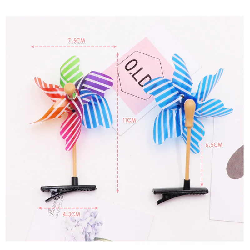 Модные женские заколки, заколки для волос, заколки для волос Kawaii Pinwheel Hairgrip Lucky Barrette, 2 шт., украшение для волос, аксессуары для волос для девочек