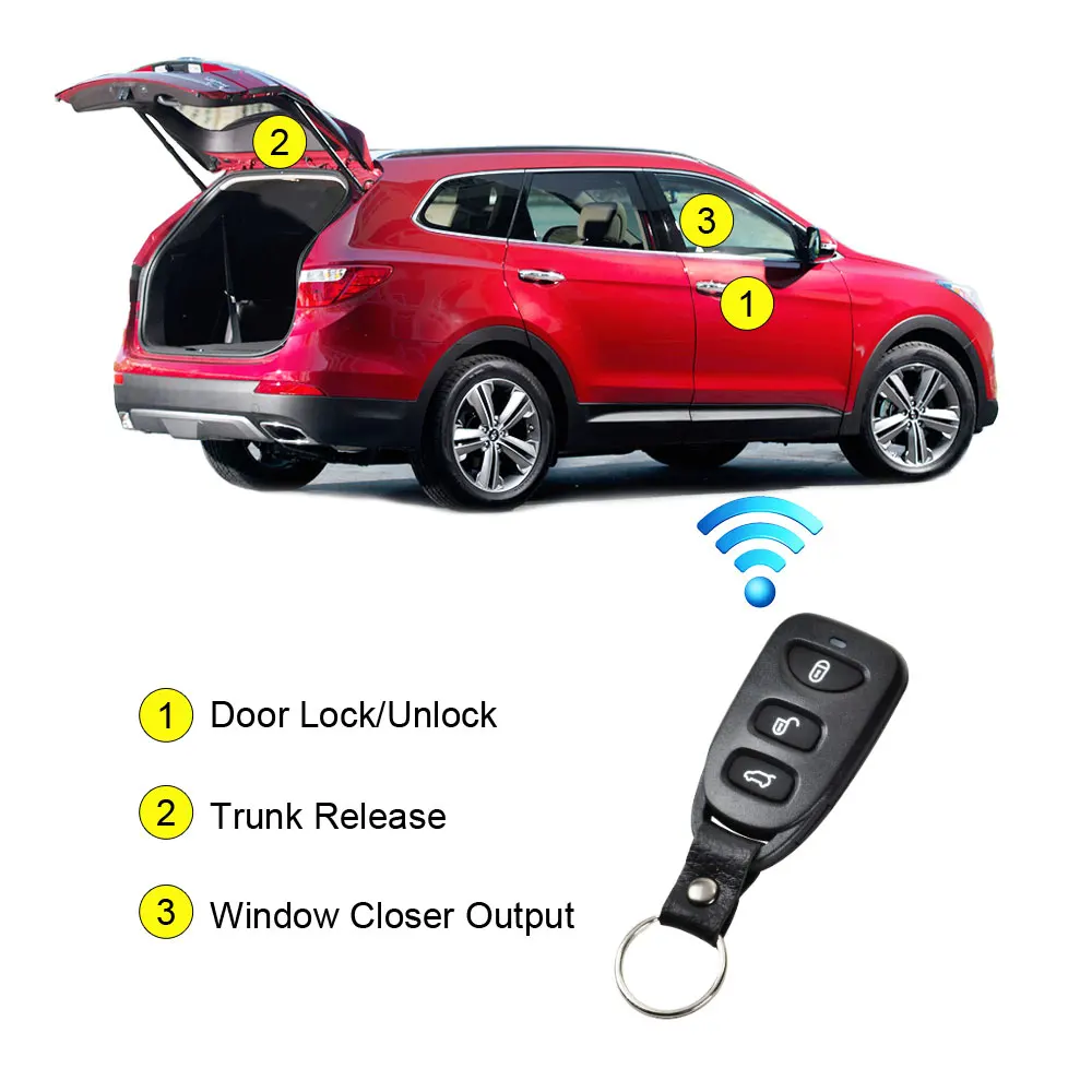 Universal 12V Car Alarm Systems Auto Remote Central Kit Door Lock Vehicle Keyless Entry System Locking Controller | Автомобили и