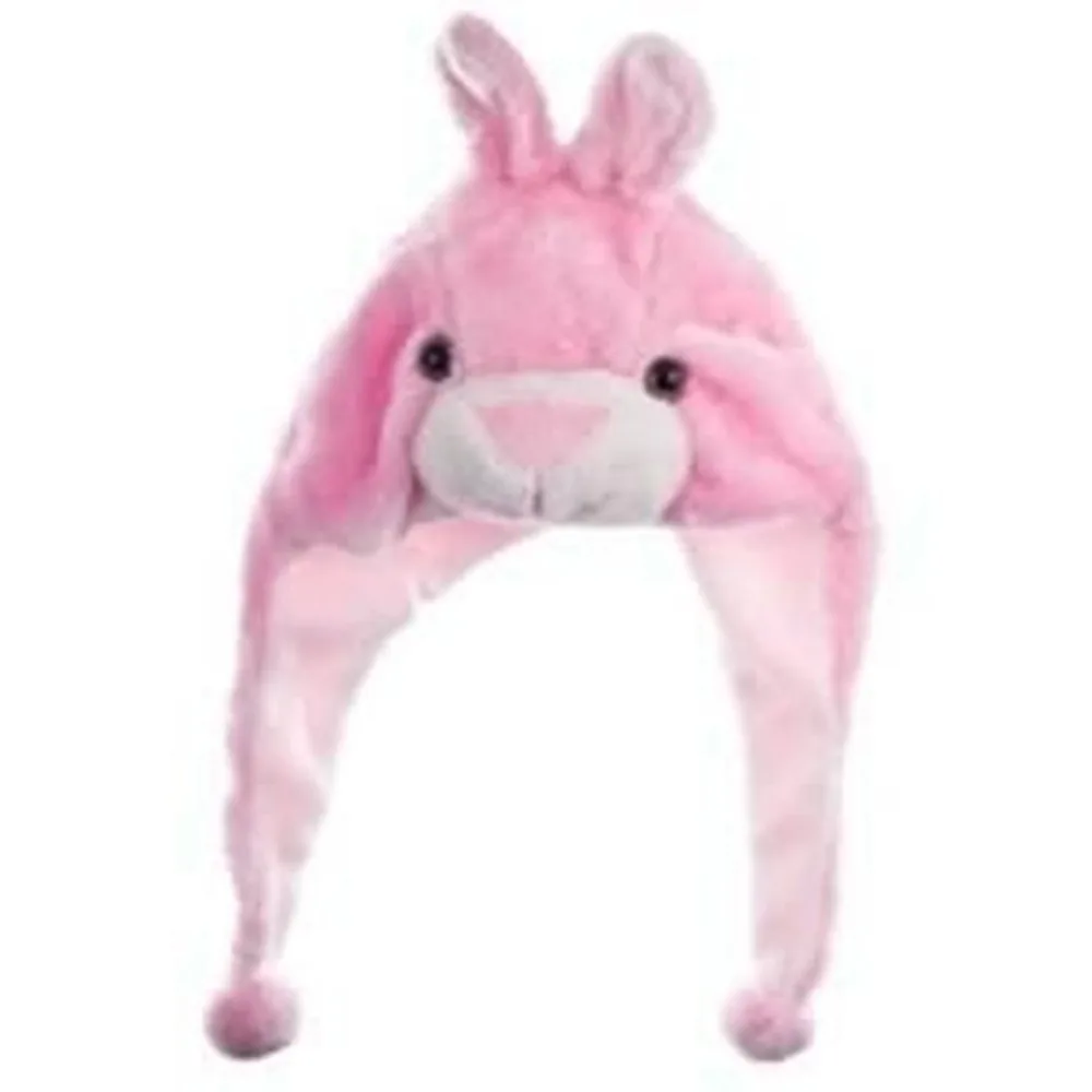 Фото Двойной новый модный милый плюшевый розовый кролик животные шляпа для взрослых