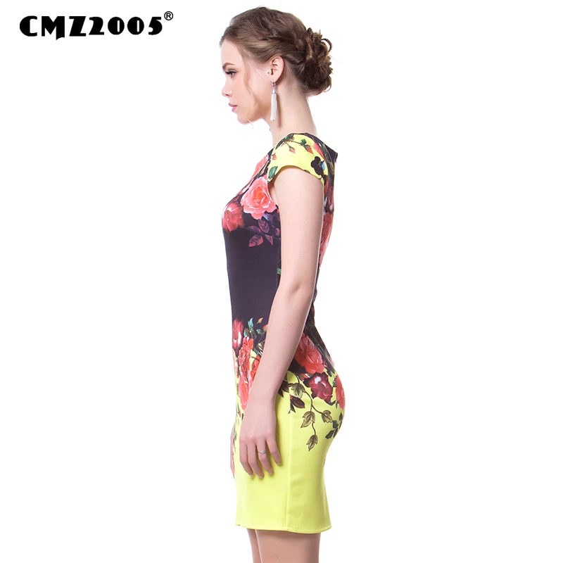 Hot Sale New Women's Apparel High-Quality Printing Dress Short Sleeve O-Neck Mini Fashion Summer Knitting Slim Dresses 71691 | Женская