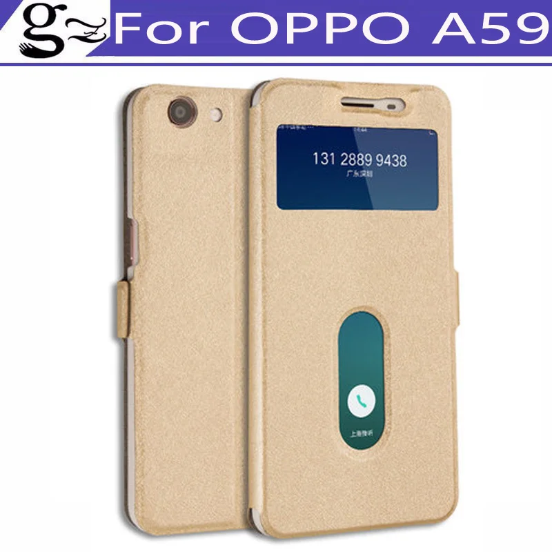 Открывающееся окно для oppo A59 A59m чехол телефона накладка кожаный A 59 м a59 Флип в виде