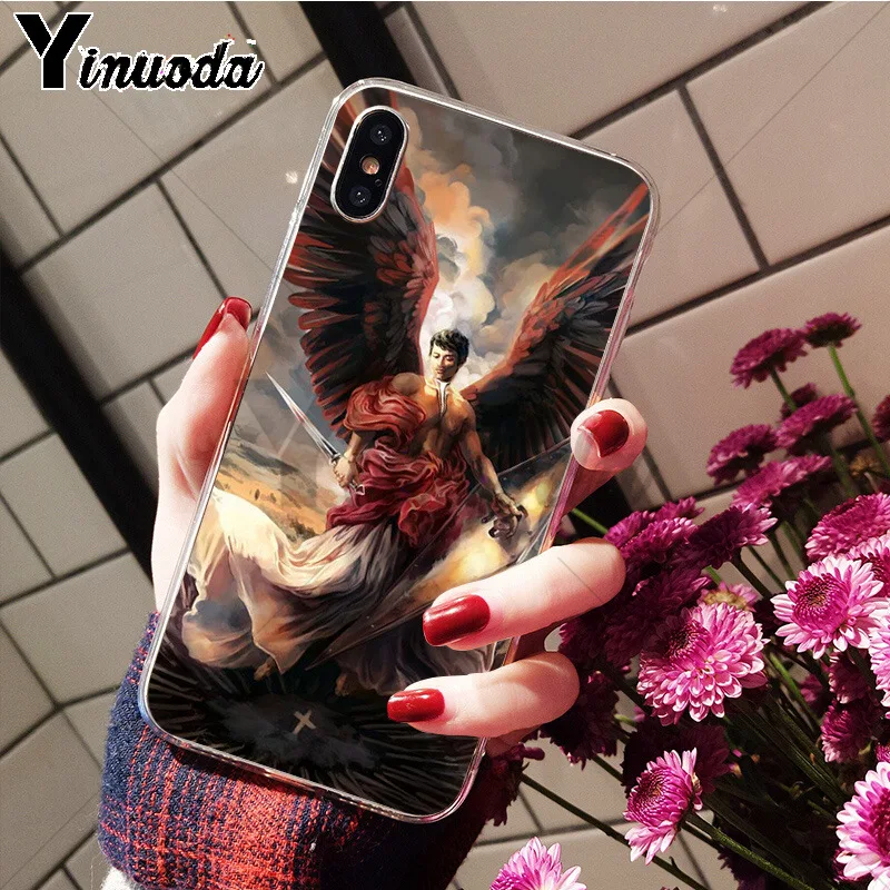 Yinuoda Ангел Дьявол призрак ТПУ чехол для телефона iPhone 5 5Sx 6 7 7plus 8 8Plus X XS MAX XR |