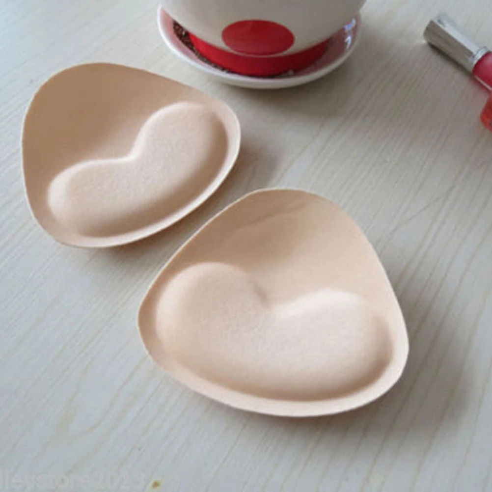 

2021 NEW 1 Pair Women Summer Swimsuit Padding Inserts Sponge Foam Bra Pads Chest Cup Breast Bra Bikini Insert Chest Pad