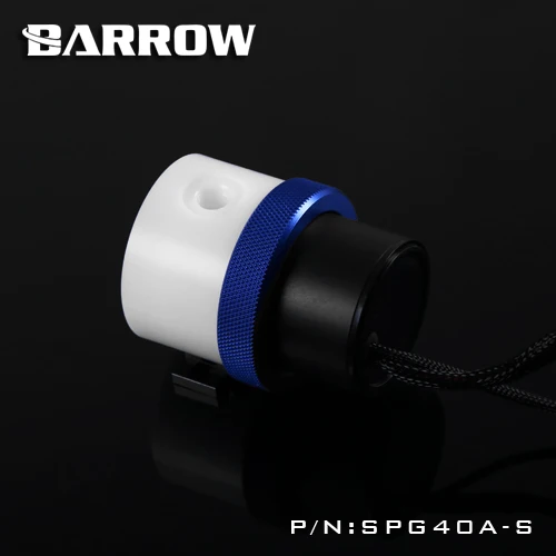 White-Blue Курган D5 насос коробка комплект PWM 18 Вт+ резервуар для водяного охлаждения прозрачный/черный/белый POM SPG40A-S - Цвет лезвия: White-Blue