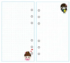 A6 dots Милый мультфильм 6 отверстий школьная внутренняя бумажная ядро для спиральной тетради, конфеты студенческий планировщик Органайзер замена бумаги 8 видов A5 A6 - Цвет: A6 dots