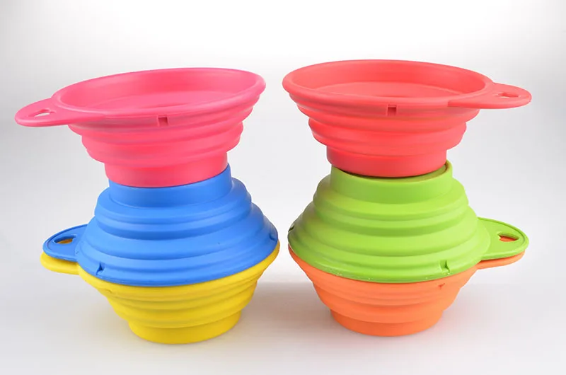 Новые продукты для домашних животных силиконовая складывающаяся миска