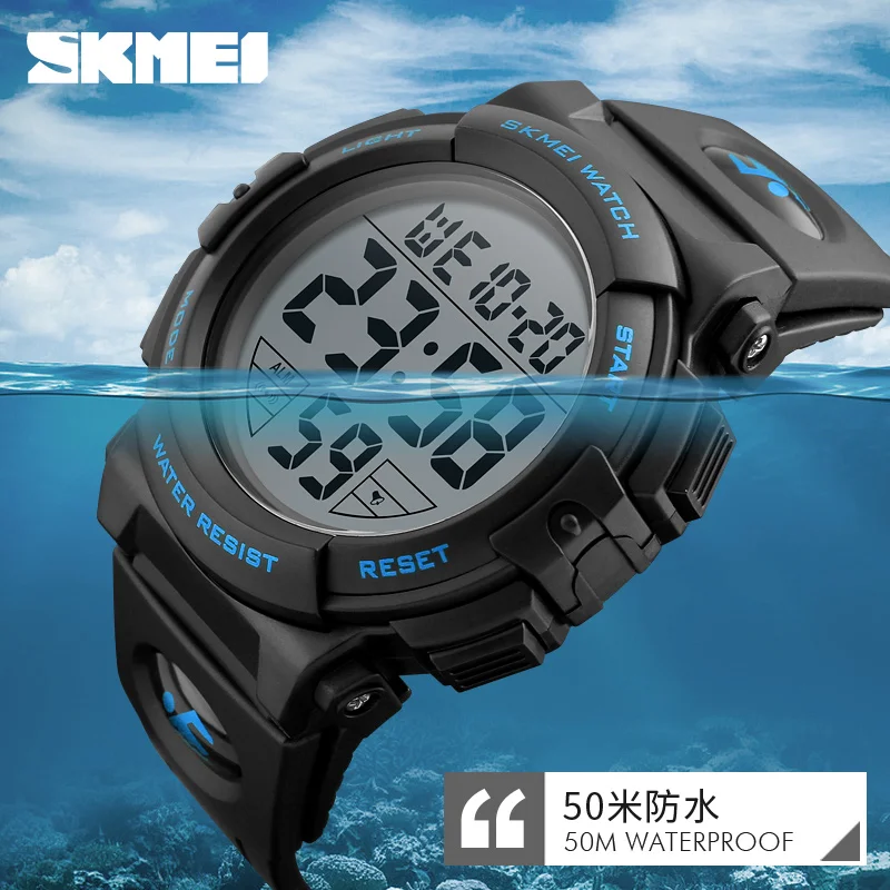

SKMEI New Sports Watches Men Outdoor Fashion Digital Watch Multifunction 50M Waterproof Wristwatches Man Relogio Masculino 1258