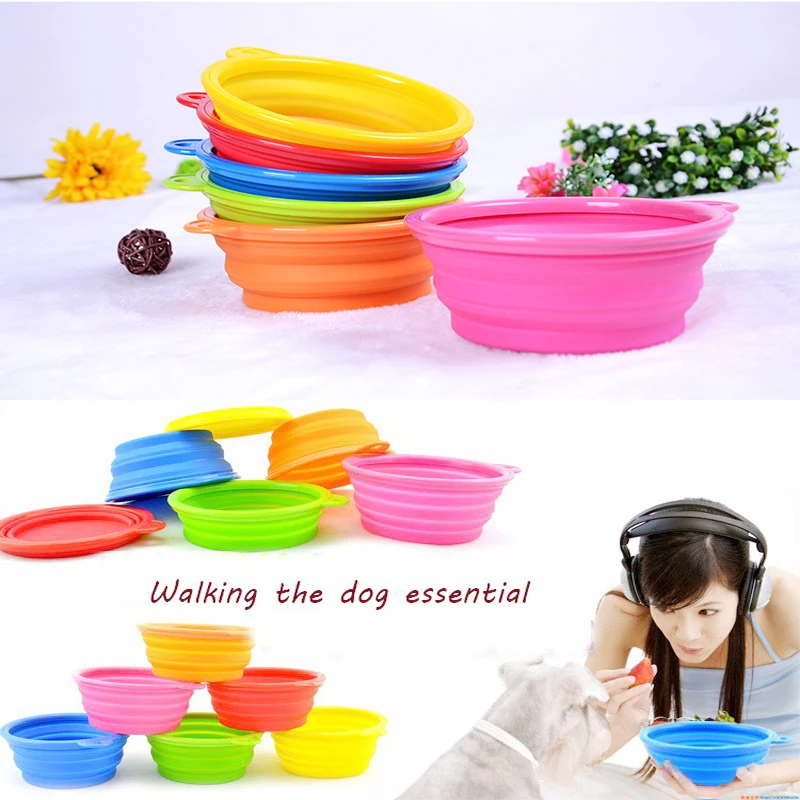 Переносные складные силиконовые для кошки или собаки канат кормления