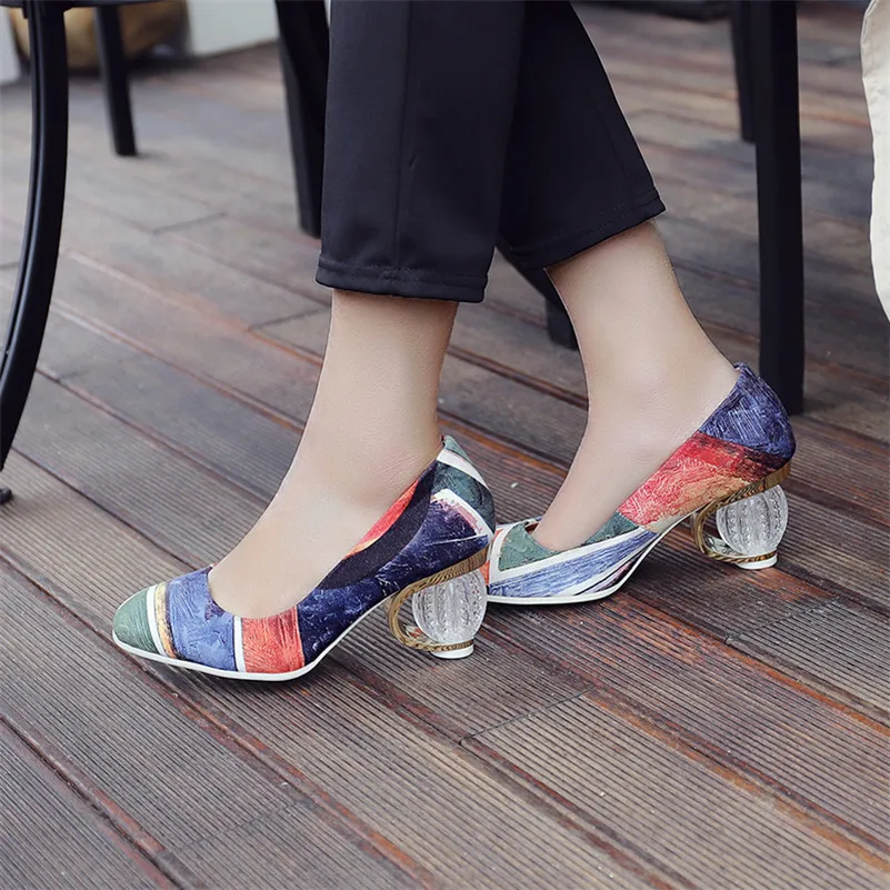 

CONASCO New Women Pumps High Heels Party Wedding Shoes Woman Fashion Colorful Prom Pumps Spring Summer Basic Pumps Casual Shoes