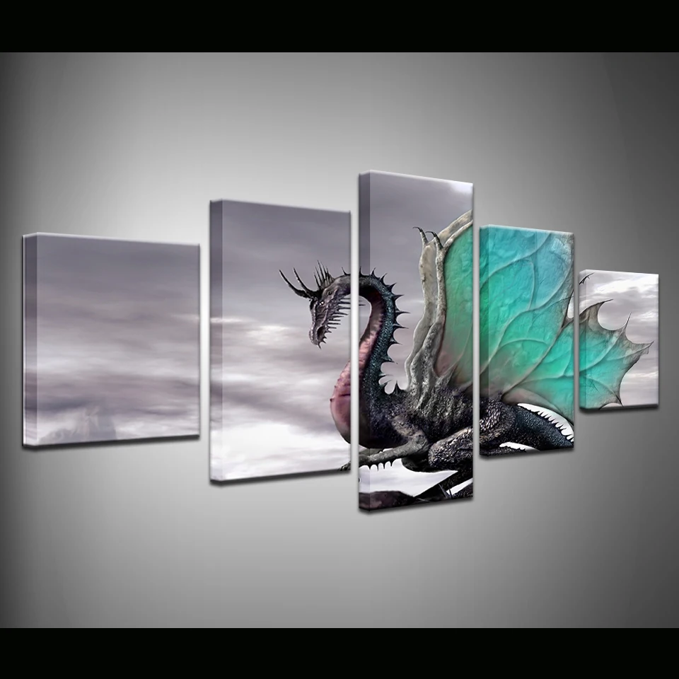 Постер с принтом крыльев дракона в скандинавском стиле домашний декор картина