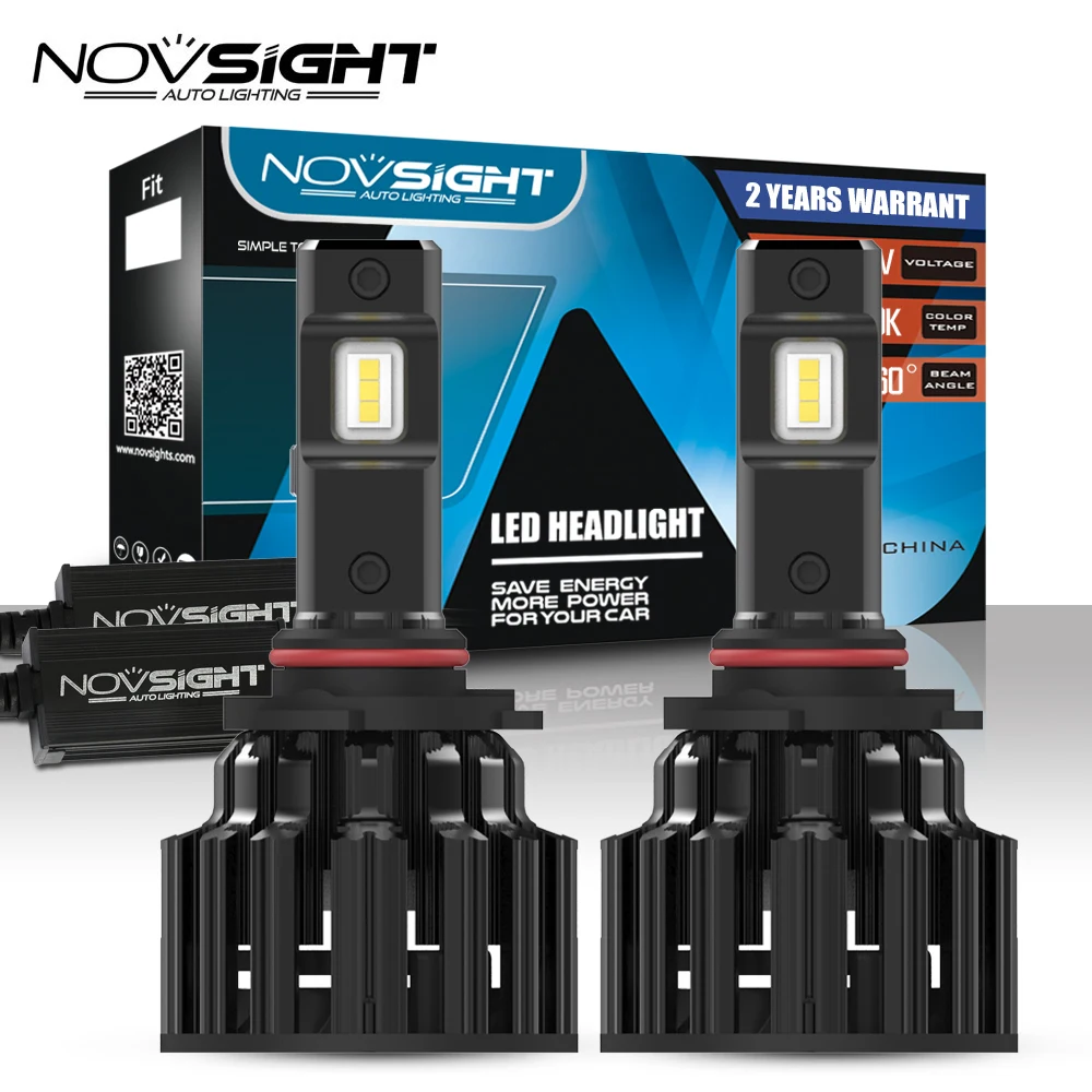 NOVSIGHT Автомобильный светодиодный фары 100 Вт 20000LM 9006 светодиодный фары лампы Противотуманные фары 6000K