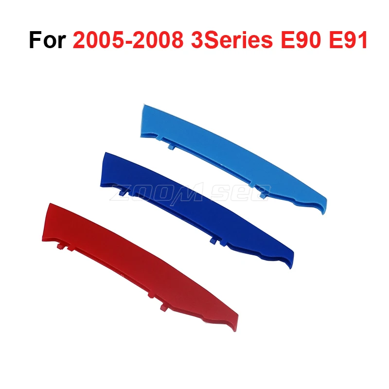3D M Передняя решетка радиатора отделочные полосы гриль крышка для 2005 2008 BMW 3 серии