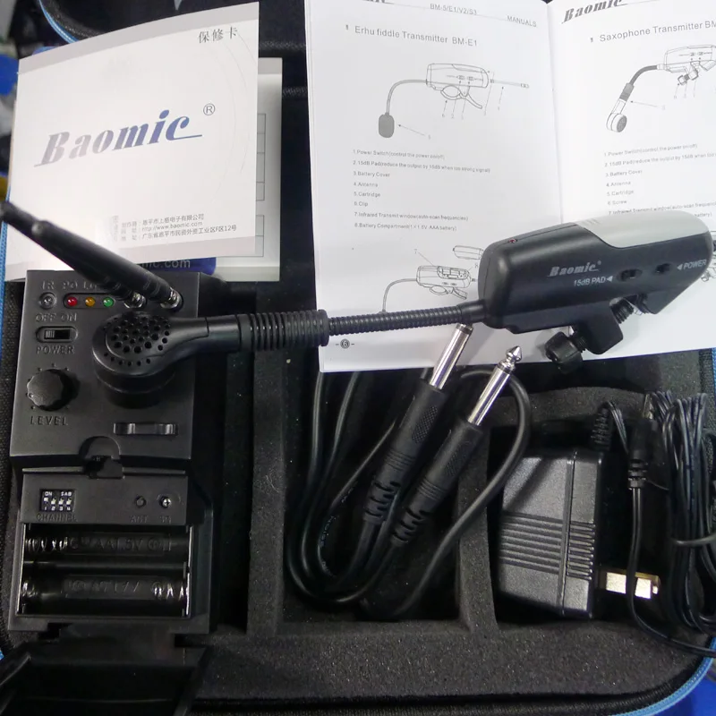 Новые упаковочные сумки из натуральной кожи Baomic BM-5 V2 Беспроводной микрофон для инструментов системы Сакс Беспроводной микрофон