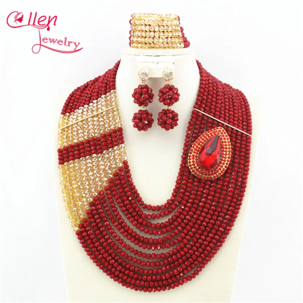 Best Африканский Бусины Jewelry комплект из туфлей в нигерийском стиле для вечеринки