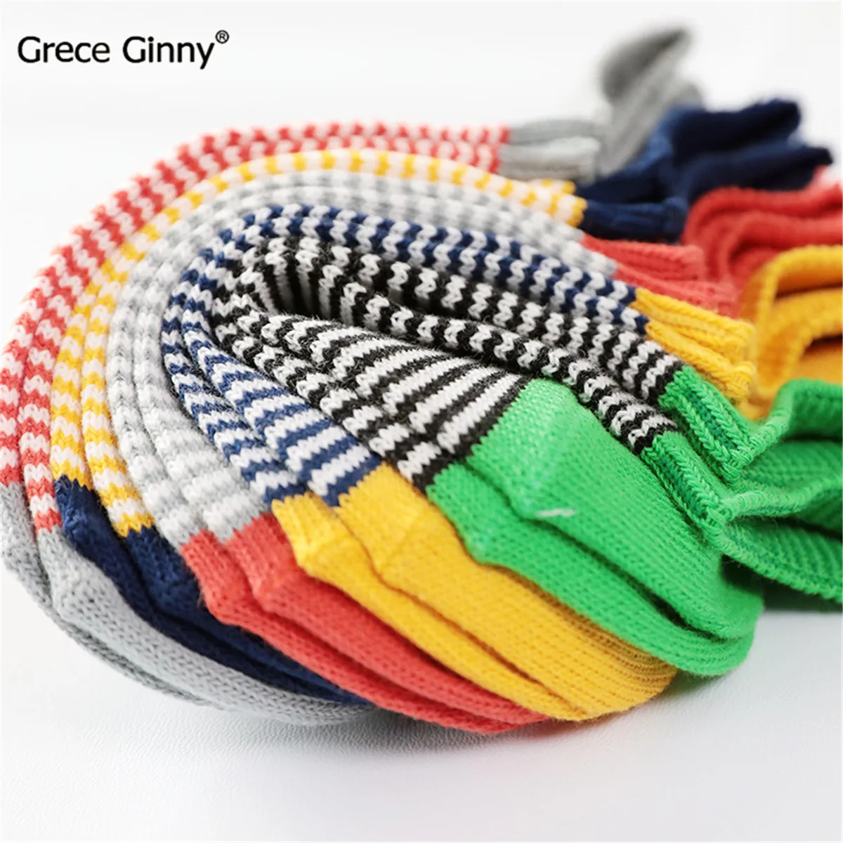 5 шт./лот Разноцветные полосатые низкие носки-вкладыши весенние и летние