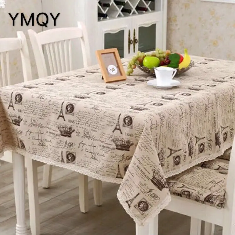 Высокое качество многоцелевой Маленький Корона с кружева Льняные скатерти и