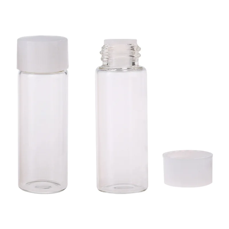 Transparent Bottle Бутылка для многоразового использования эфирного масла стеклянная мини 5 емкости для косметики мл пластиковая крышка пустой сосуд для эфирных масел вилка с отверстием 50 шт./партия - Цвет: Transparent Bottle