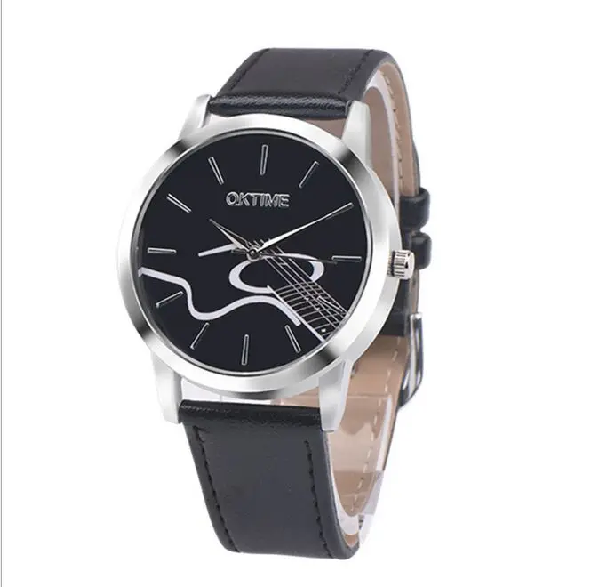 2016 новинка женские наручные часы кварцевые из искусственной кожи платье гитара
