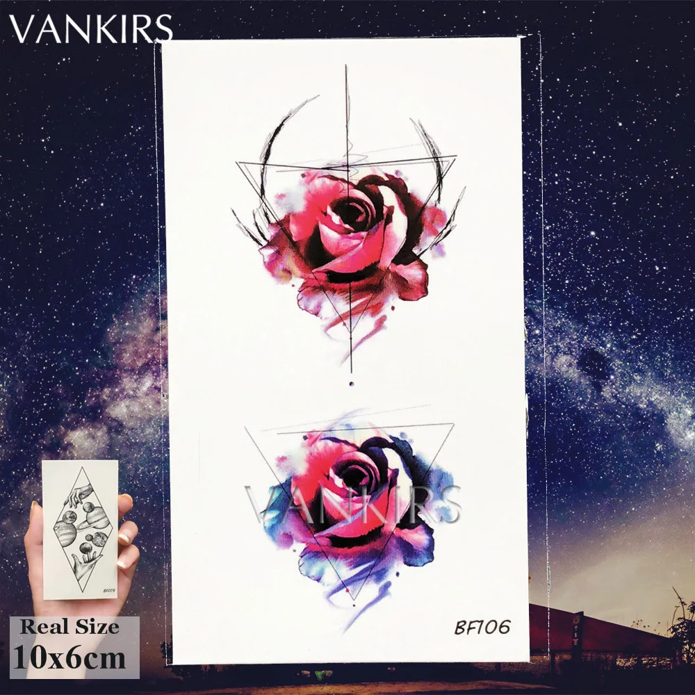 VANKIRS черный Временная тату-наклейка для женского тела рычаг грудь Лось