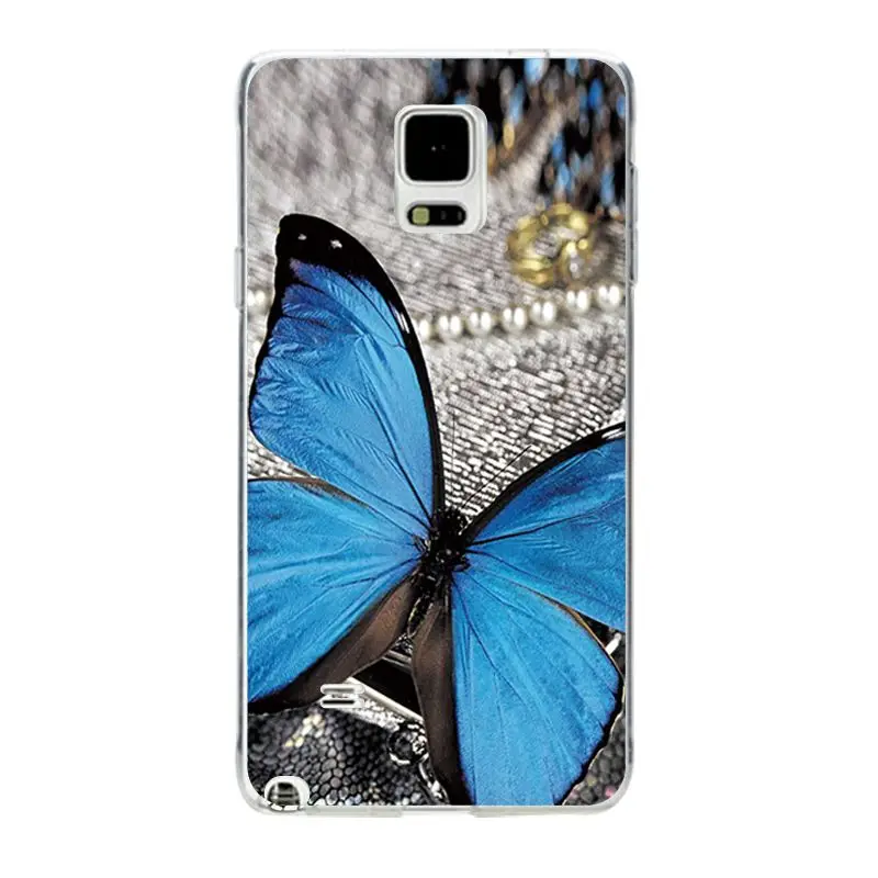 Qmswei ТПУ мягкий чехол для телефона samsung S8 s6 s7 edge s4 s5 s3 C5 C9 note3 note4 note5 ясно Бабочка