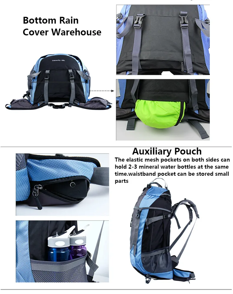 Creeper 60L мужской женский уличный рюкзак Профессиональная Водонепроницаемая нейлоновая сумка для скалолазания походная сумка