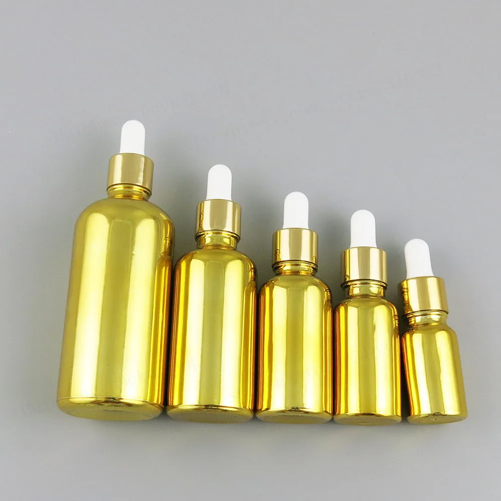 Флакон капельница из позолоченного стекла 12 Х5 мл 10 20 30 50 100 мл|dropper bottle gold|bottle 10bottle