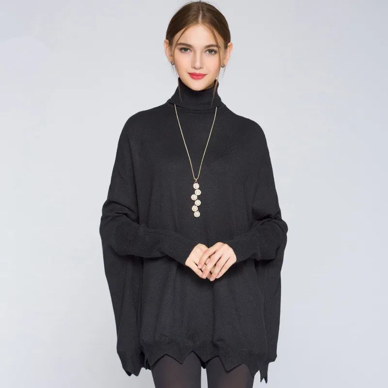 2017 Новая мода осень Для женщин свитер водолазка с длинным рукав &quotлетучая
