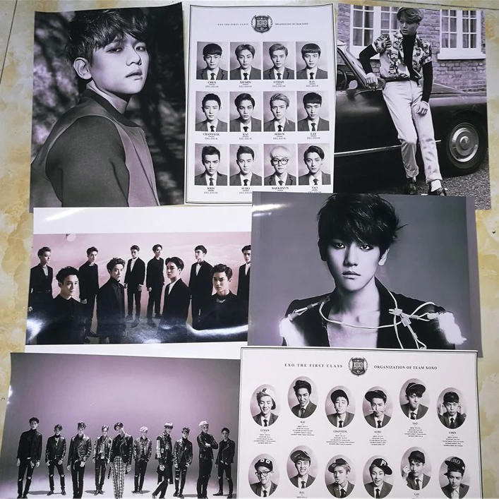 EXO Posters Wall Stickers K-Pop Dance-Pop EXODUS XOXO Home Decoration Gifts White Coated Paper |