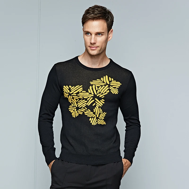 Men's Sweaters High Quality Slim Fit Warm 2018 New Brand Men Fashion Cotton Pullover Male Black Long Sleeves Clothing Size M 3XL | Мужская
